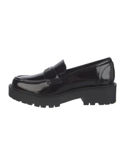 Pre-owned Larroude Patent Leather Loafers In Black