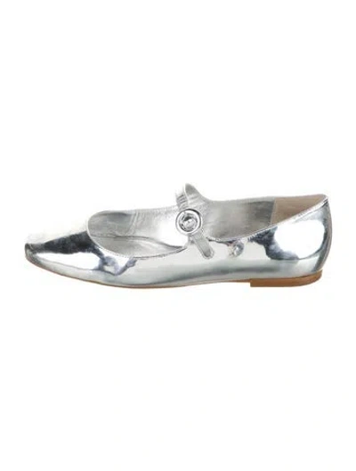 Pre-owned Larroude Patent Leather Mary Jane Flats