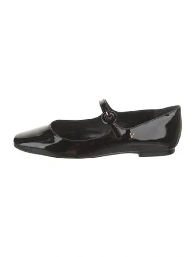 Pre-owned Larroude Patent Leather Mary Jane Flats In Black