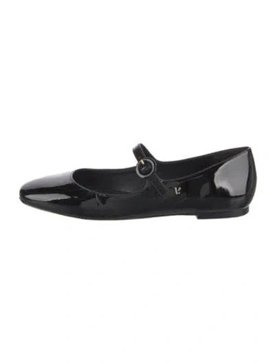 Pre-owned Larroude Patent Leather Mary Jane Flats In Black