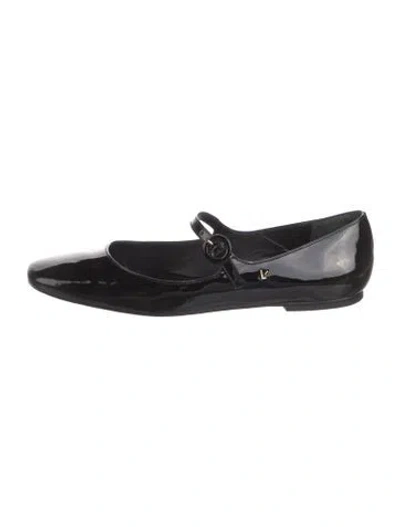 Pre-owned Larroude Patent Leather Mary Jane Flats In Black