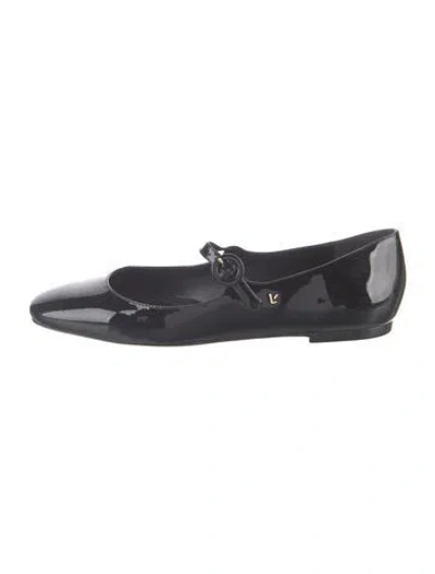 Pre-owned Larroude Patent Leather Mary Jane Flats In Black