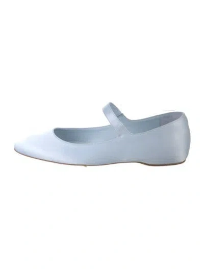 Pre-owned Larroude Patent Leather Mary Jane Flats In Blue