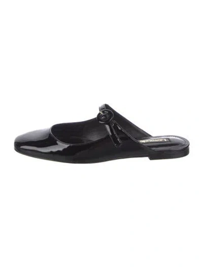 Pre-owned Larroude Patent Leather Mules In Black