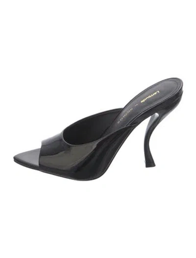 Pre-owned Larroude Patent Leather Mules In Black