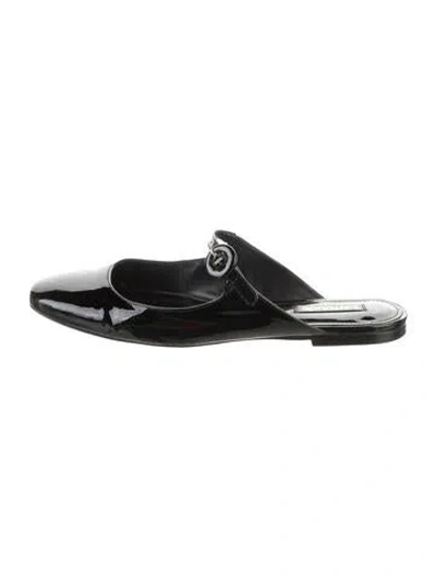 Pre-owned Larroude Patent Leather Mules In Black