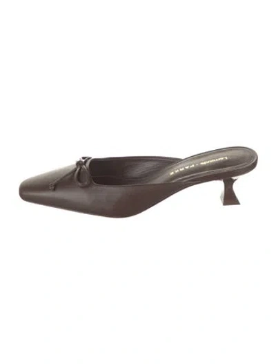 Pre-owned Larroude Patent Leather Mules In Brown