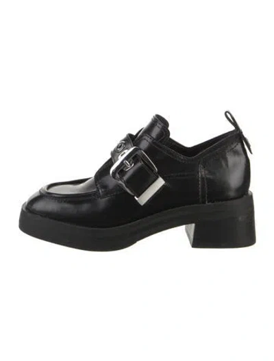 Pre-owned Larroude Patent Leather Oxfords In Black