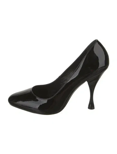 Pre-owned Larroude Patent Leather Pumps In Black