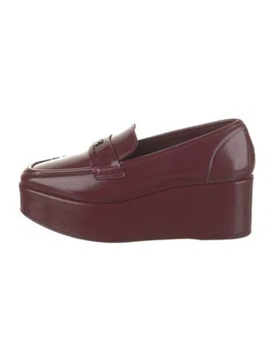 Pre-owned Larroude Patent Leather Pumps In Burgundy