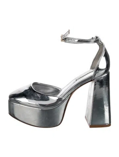 Pre-owned Larroude Patent Leather Pumps In Metallic/silver