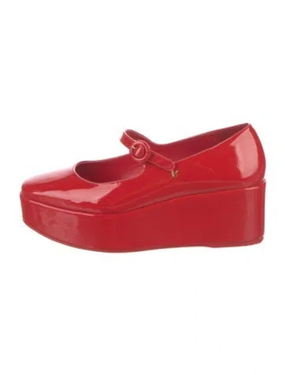 Pre-owned Larroude Patent Leather Pumps In Red