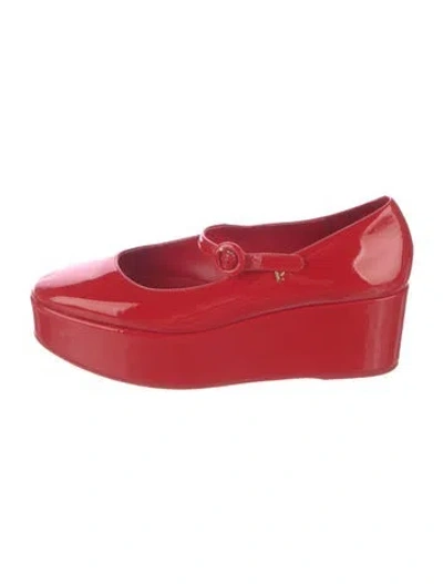 Pre-owned Larroude Patent Leather Pumps In Red