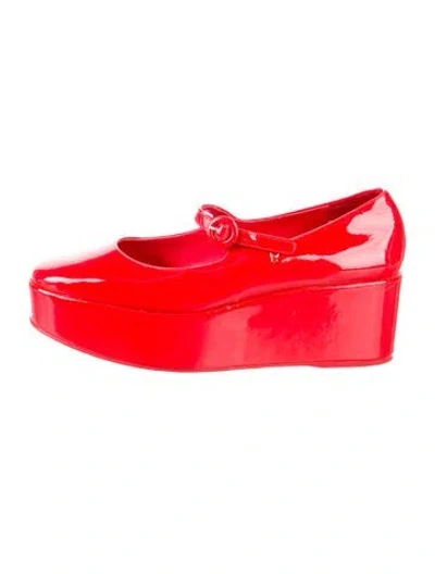 Pre-owned Larroude Patent Leather Pumps In Red