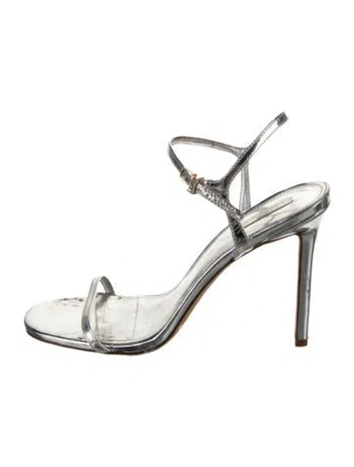 Pre-owned Larroude Patent Leather Sandals