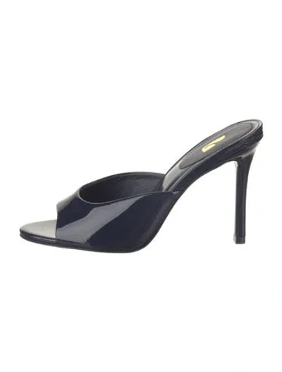 Pre-owned Larroude Patent Leather Sandals In Blue