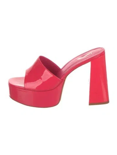 Pre-owned Larroude Patent Leather Slides In Pink