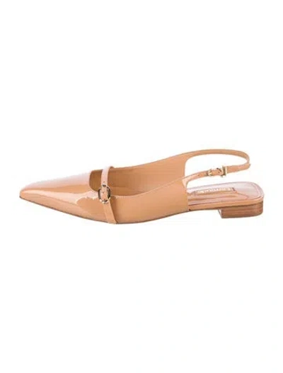 Pre-owned Larroude Patent Leather Slingback Flats In Multi