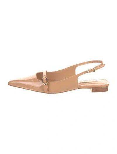 Pre-owned Larroude Patent Leather Slingback Flats In Multi