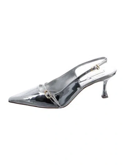 Pre-owned Larroude Patent Leather Slingback Pumps