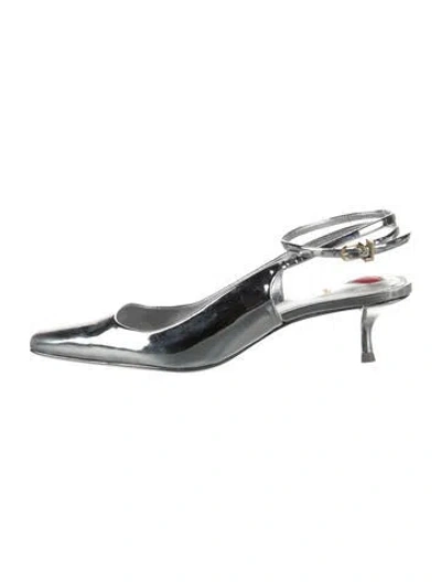 Pre-owned Larroude Patent Leather Slingback Pumps