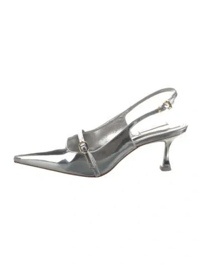 Pre-owned Larroude Patent Leather Slingback Pumps