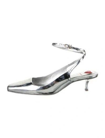 Pre-owned Larroude Patent Leather Slingback Pumps