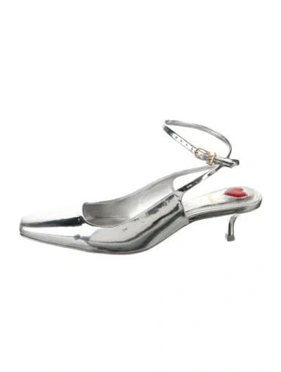 Pre-owned Larroude Patent Leather Slingback Pumps