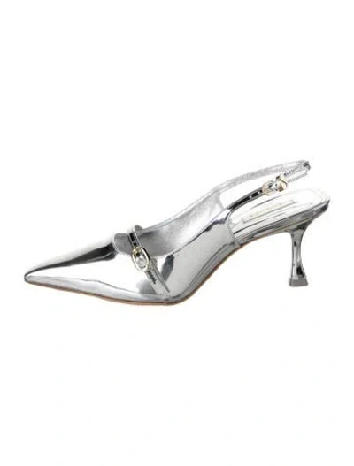 Pre-owned Larroude Patent Leather Slingback Pumps