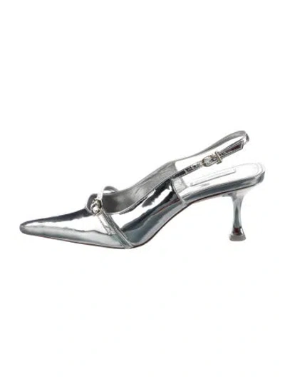 Pre-owned Larroude Patent Leather Slingback Pumps In Multi