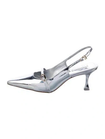 Pre-owned Larroude Patent Leather Slingback Pumps W/ Tags