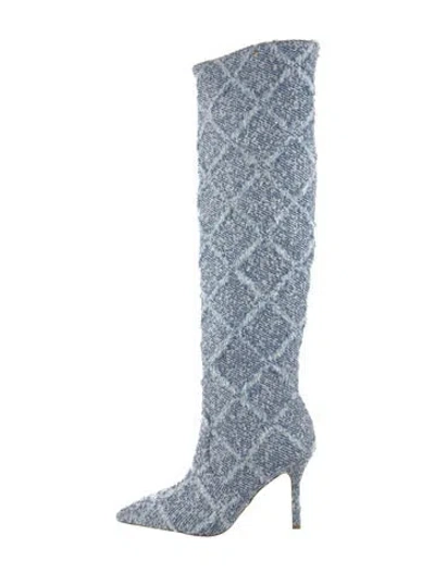 Pre-owned Larroude Patterned Boots W/ Tags In Blue