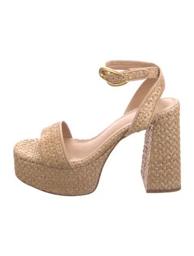 Pre-owned Larroude Patterned Sandals In Neutrals