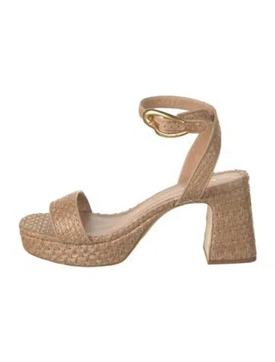 Pre-owned Larroude Patterned Sandals W/ Tags In Neutral
