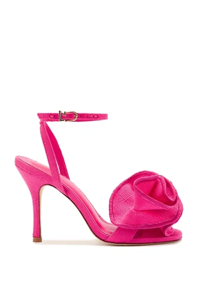 Larroude Penelope Ruffle Sandal In Pink
