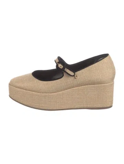 Pre-owned Larroude Pumps In Neutral