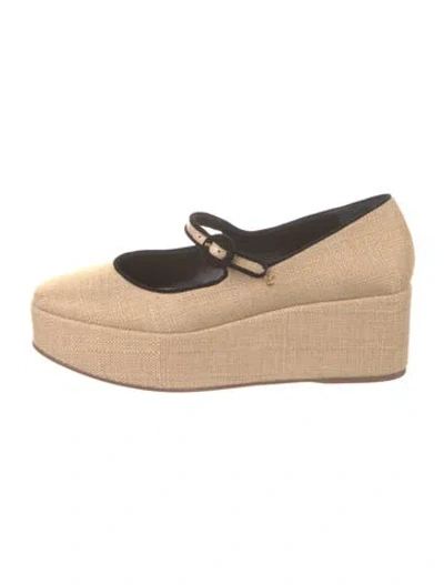 Pre-owned Larroude Pumps In Neutral