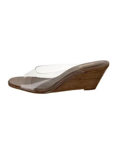 Pre-owned Larroude Pvc Sandals In Clear