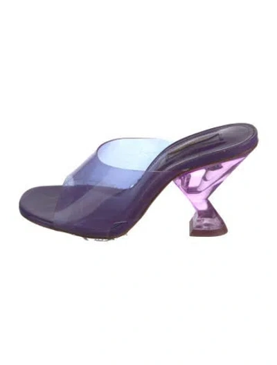 Pre-owned Larroude Pvc Sandals In Purple