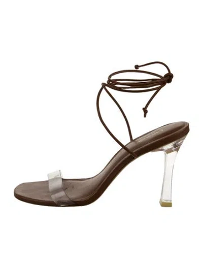 Pre-owned Larroude Pvc Sandals In Transparent