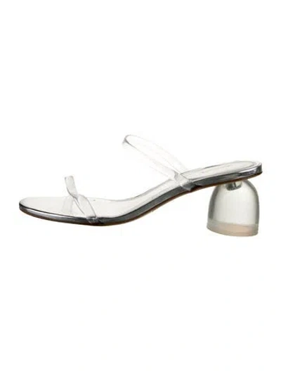 Pre-owned Larroude Pvc Sandals In White