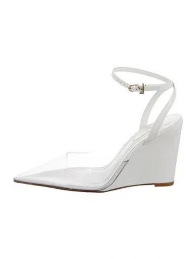 Pre-owned Larroude Pvc Slingback Pumps In Transparent