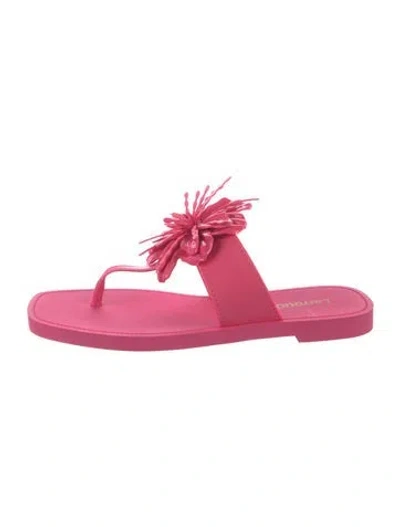 Pre-owned Larroude Rubber Flats In Pink