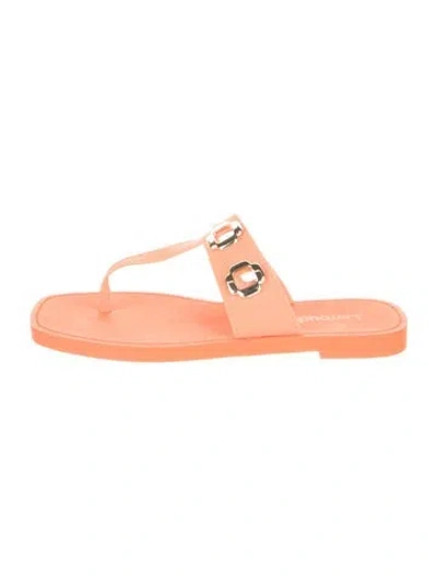 Pre-owned Larroude Rubber In Orange
