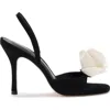 Larroude Larroudé Salma Sandal In Black And Ivory