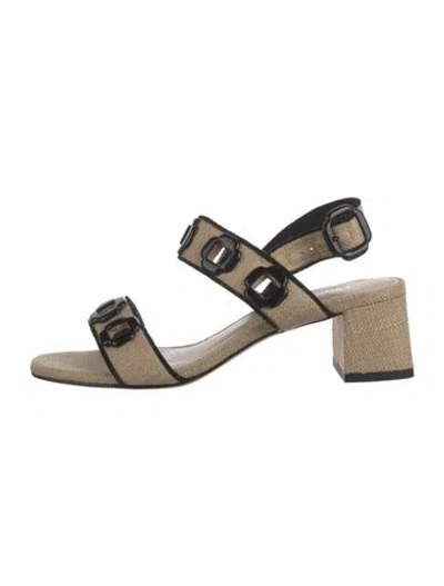 Pre-owned Larroude Sandals In Black/neutrals