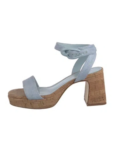 Pre-owned Larroude Sandals In Blue