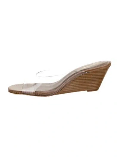 Pre-owned Larroude Sandals In Brown