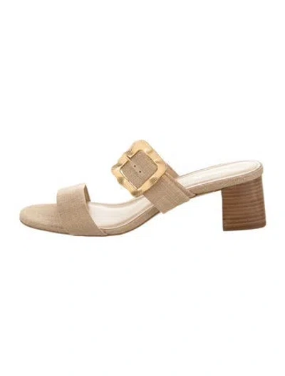 Pre-owned Larroude Sandals In Gold