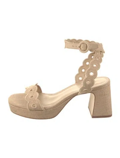 Pre-owned Larroude Sandals In Neutral
